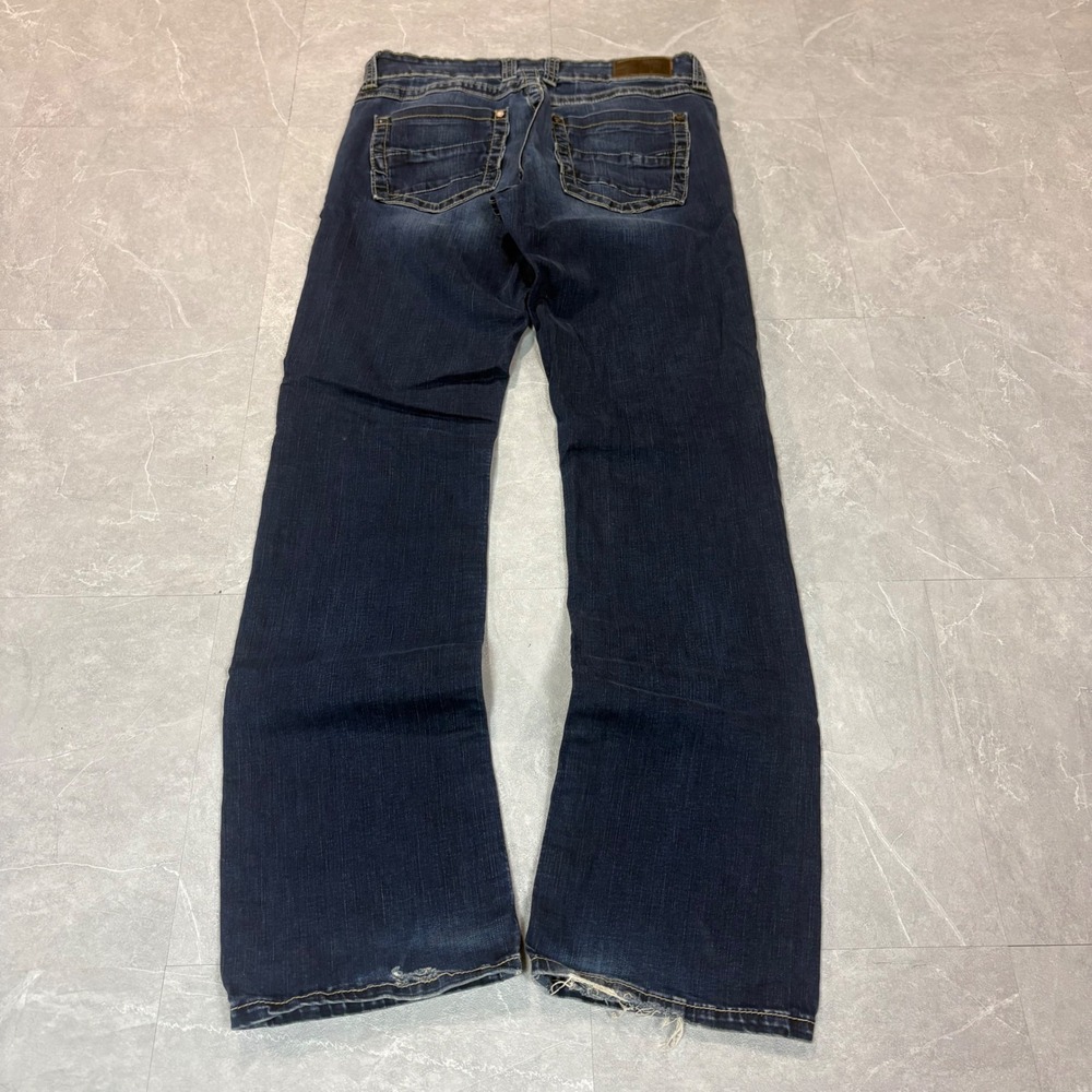 BKE Denim Culture Womens Dark Wash Bootcut Jeans Size 29L Low Rise 3836